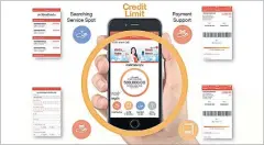  ??  ?? The J Money app lets users apply for loans, check credit limits and make payments.