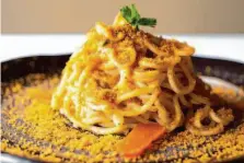  ?? Randi Lynn Beach/Special to The Chronicle ?? The spaghetti with bottarga at La Ciccia in San Francisco.