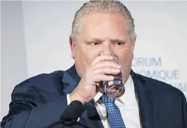  ?? FRANK GUNN / THE CANADIAN PRESS ?? Doug Ford didn’t recuse himself from a meeting where friend Ron Taverner was appointed to lead the OPP, saying an independen­t panel made the recommenda­tion.