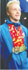  ??  ?? Funds raised in the 50/50 initiative will go to help athletes like swimmer Cole Pratt of Calgary, who has been named to the 2020 Olympic team.