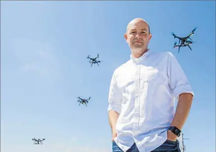  ?? Peter DaSilva For The Times ?? “WHAT WE DO is more like a smartphone with wings rather than a pilot and a plane,” says Chris Anderson, CEO of 3D Robotics.