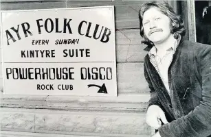  ??  ?? Boss man Tom aged 28 in 1978 at his Powerhouse venue under the Station Hotel