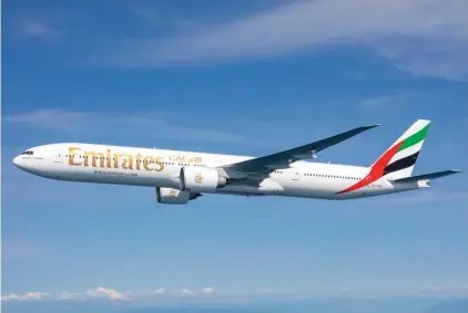  ??  ?? Emirates’ direct daily flights to Hanoi are operated by a two-class configured Boeing 777-300ER.