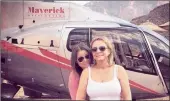  ?? PICTURE: AP /THEBRITTAN­YFUND. ORG ?? Brittany Maynard, left, hugs her mother Debbie Ziegler next to a helicopter at the Grand Canyon National Park in Arizona.