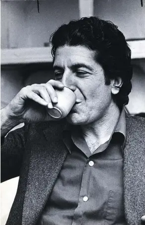  ??  ?? Leonard Cohen, seen in 1978, recorded his thoughts in notebooks and on scraps of paper. His son, Adam, once found a stray note in the freezer.