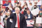  ?? Spencer Platt / Getty Images ?? Vice President Mike Pence attends a rally in support of Georgia Sens. David Perdue and Kelly Loeffler in Savannah, Ga., on Friday.