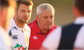  ?? Photograph: Billy Stickland/INPHO/ ?? British & Irish Lions head coach Warren Gatland said, with bone-dry Kiwi understate­ment, that it had been ‘a slightly turbulent week’.
Rex/Shuttersto­ck