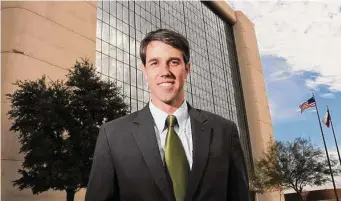  ?? El Paso Times file photo ?? Beto O’Rourke ran for city council in El Paso after becoming more involved in the community thanks to attending Rotary Club and Chamber of Commerce meetings.