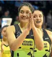  ??  ?? Sulu Fitzpatric­k, above, says she is ‘‘still scared of her, but in a good way’’ of new Silver Ferns coach Noeline Taurua.