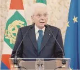  ?? ANSA ?? capo dello stato « In occasione della fine del mese di Ramadan rivolgo un cordiale augurio ai concittadi­ni e agli ospiti che professano la fede islamica in Italia » . Così ieri Sergio Mattarella