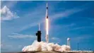  ?? ?? Старт ракеты SpaceX Falcon-9 (фото из архива)