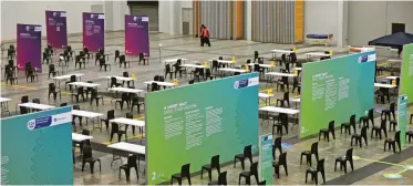  ?? ARMAND HOUGH African News Agency (ANA) ?? THE CTICC mass vaccinatio­n site, dubbed the Centre of Hope, will open to the public today. |
