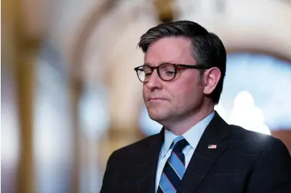  ?? ?? Mike Johnson, the House speaker, at the capitol in Washington DC on 6 February 2024. Photograph: J Scott Applewhite/AP