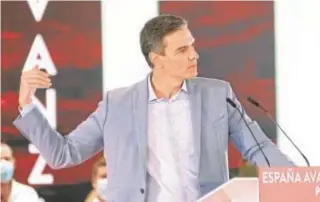  ?? // EFE ?? Pedro Sánchez, ayer, durante el acto del PSOE celebrado en Jaén