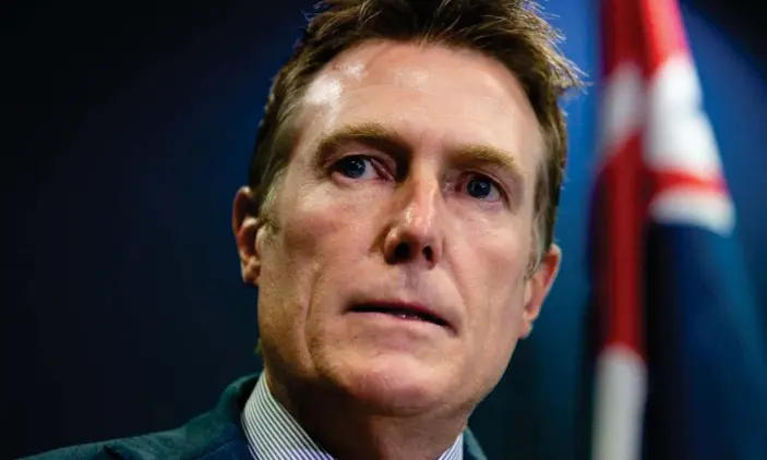  ?? Photograph: Richard Wainwright/AAP ?? Christian Porter had a clear narrative at the press conference today at which he denied the historic rape allegation, writes Katharine Murphy. ‘He said he was a servant of justice ... He believed in the rule of law, due process.’