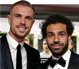  ?? PA ?? Men in black: Jordan Henderson (left) with Salah last night