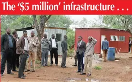  ??  ?? Mines and energy Parliament­ary Portfolio Committee members are stunned by the poor preparator­y works at the site where a multi-million-dollar project is supposed to be implemente­d with the chairman of the committee Temba Mliswa scratching his head in...