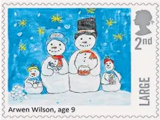  ??  ?? A winner of the Royal Mail’s Christmas stamp competitio­n for children aged four to 11
