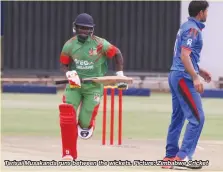  ??  ?? Tarisai Musakanda runs between the wickets. Picture: Zimbabwe Cricket