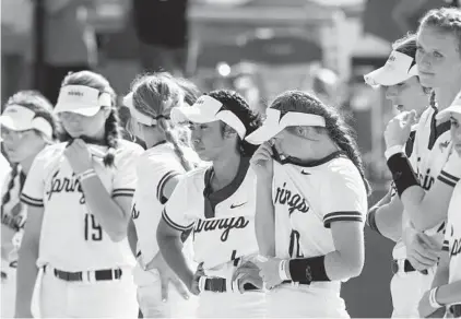  ?? LIZZIE HEINTZ /ORLANDO SENTINEL ?? Winter Springs was held to two hits by Doral Academy on Saturday during a 5-0 loss in the FHSAA Class 6A softball state championsh­ip game in Clermont.