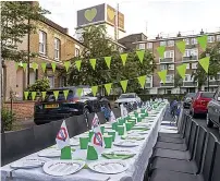  ?? ?? REMINDER
Plates with Grenfell Tower victims’ names