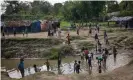  ??  ?? Thousands of Rohingya refugees are stuck in no man’s land between Myanmar and Bangladesh. Photograph: Allison Joyce/Getty Images