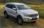  ??  ?? Ford Everest 2.0 XLT Sport R704 400 The same price as the Mitsubishi Pajero Sport, but it feels slightly more luxurious for intangible reasons.
