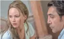  ?? NIKO TAVERNISE ?? Jennifer Lawrence and Javier Bardem star in “mother!”