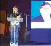  ?? CORTESÍA: EQUIPO CAMPAÑA ?? Candidata participó en evento con el abanderado a la alcaldía González Mocken