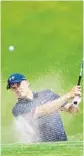  ?? JAMIE SQUIRE/GETTY IMAGES ?? Former champion Jordan Spieth plays a bunker shot at Erin Hills.