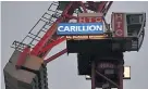  ??  ?? CRASH Constructi­on firm Carillion