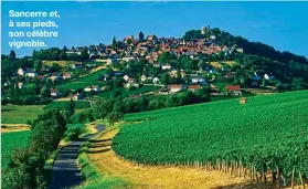  ??  ?? Sancerre et, à ses pieds, son célèbre vignoble.