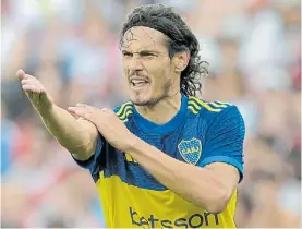  ?? TELAM ?? Cavani. Busca y no encuentra. El equipo no le crea situacione­s.