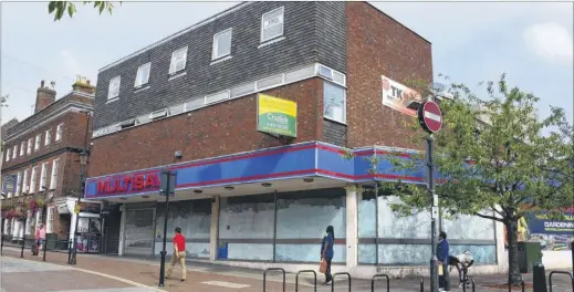 ??  ?? The disused Multisave shop building in Ashford’s Lower High Street would have a rent of £60,000 a year