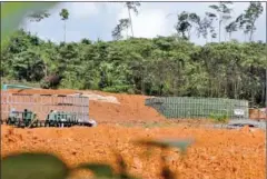  ?? PHOTO SUPPLIED ?? Equipment used in the production of yellow vine sits on a plot of land in Koh Kong province earlier this year.