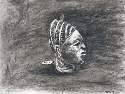  ??  ?? ‘Head’; drawing by William Kentridge