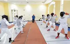  ?? Courtesy: UAE NOC ?? Fencers preparing for the fourth UAE School Olympic Games. The games are being held across different venues in the UAE.