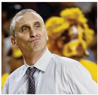  ?? MATT YORK / ASSOCIATED PRESS ?? Arizona State head coach Bobby Hurley, the Duke legend who’s in his third year leading the Sun Devils, will take the memory of seeing his brother’s reaction to Dayton this week.