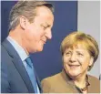  ?? FOTO: DPA ?? David Cameron und Angela Merkel in Brüssel.