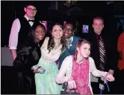  ?? Kristina Wilder / Rome News-Tribune ?? Georgia School for the Deaf students Dalton Kennedy (from left), Jordan Hall, Katie Sikes, Lauren Washington, Elizabeth Porter and Madison Hughes pose together at the Darlington prom on Saturday night.