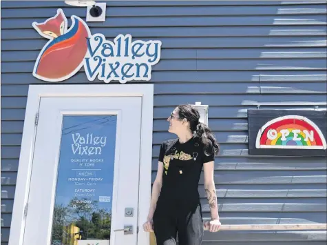  ?? CHRIS SAULNIER ?? Valley Vixen co-owner Tessa Janes stands outside of the Wolfville-based education and consent-focused sex shop prior to its closure.