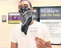  ?? DAVID RIDER TORONTO STAR ?? Surjan Sandhu got his COVID-19 vaccinatio­n in Warden subway station Thursday so he could continue to go to the gym.