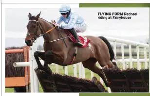  ?? ?? FLYING FORM Rachael riding at Fairyhouse