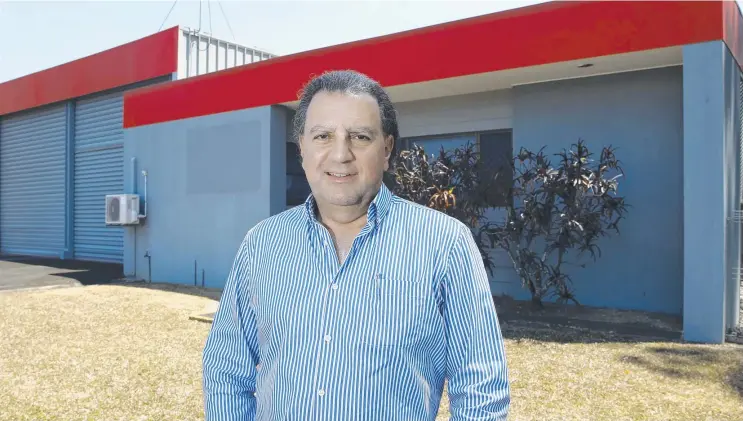  ?? Picture: ANNA ROGERS ?? FIRE SALE: CBRE Managing Director Danny Betros in front of the former Smithfield Fire station, one of two commercial properties in the suburb that has sold recently