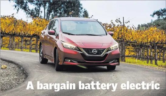  ?? Nissan ?? The all-new 2018 Nissan Leaf sets a new standard in the growing market for mainstream electric vehicles by offering customers greater range, advanced technologi­es and a dynamic new design.