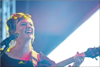  ?? BRIAN VAN DER BRUG/LOS ANGELES TIMES/TNS ?? Angel Olsen performs during the Coachella Music and Arts Festival in Indio, California, on April 14, 2018.