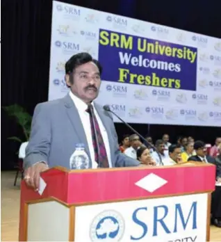  ??  ?? T. R. Paarivendh­ar, Chancellor, SRM University