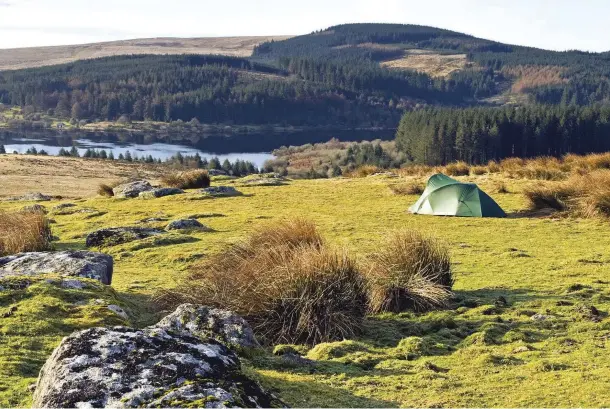  ??  ?? TOP One or two nights of wild camping are permitted on Dartmoor