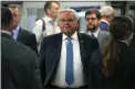  ?? MARK SCHIEFELBE­IN — THE ASSOCIATED PRESS ?? Sen. Bob Menendez, D-N.J., arrives for a vote on Capitol Hill on Sept. 6.