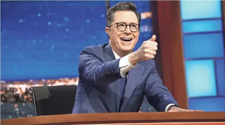  ?? RICHARD BOETH, CBS ?? The Late Show With Stephen Colbert would have been among the first casualties if writers had walked off the job Tuesday.